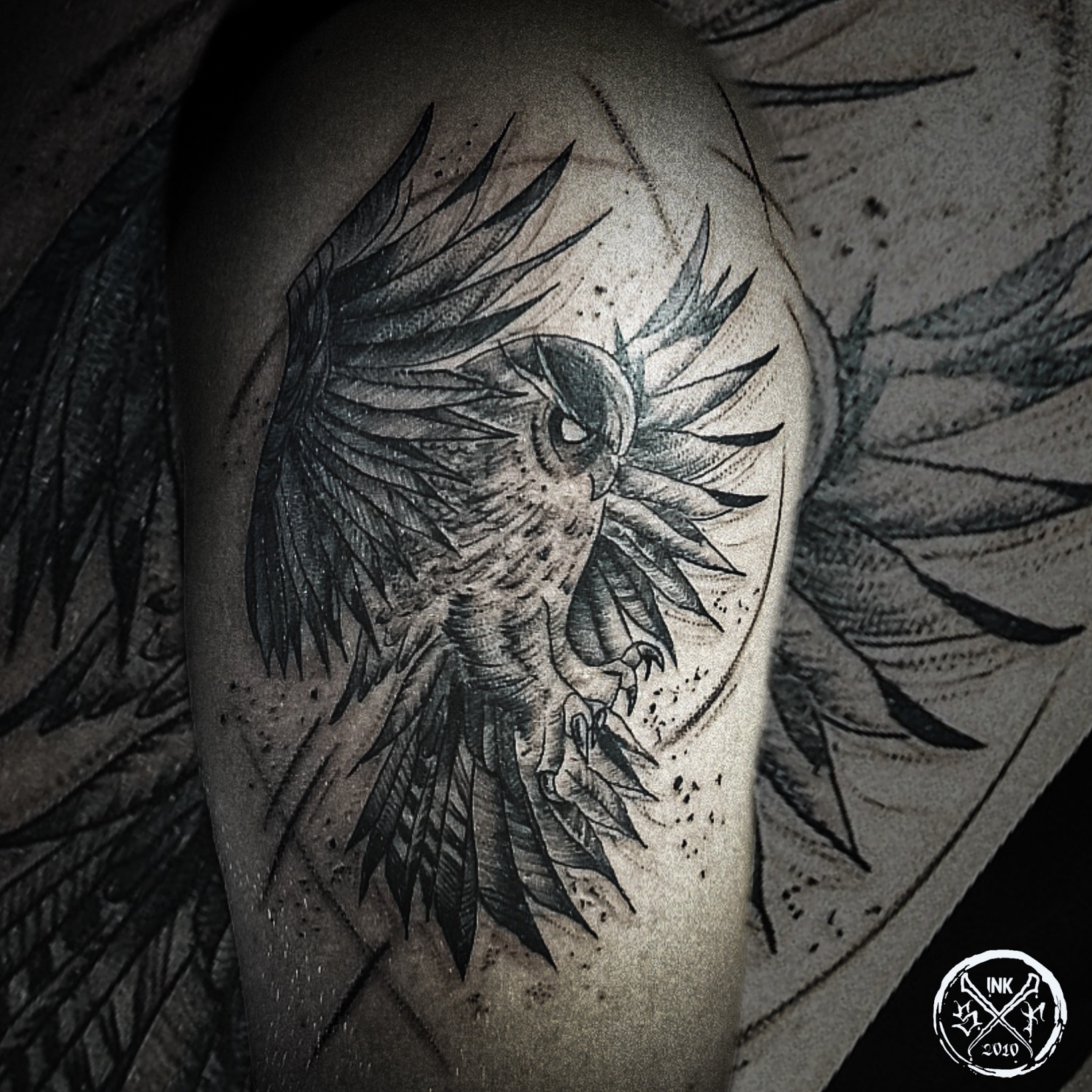 Black & Grey tattoo by Stas Fedosenko